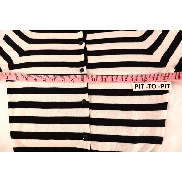 H&M‎ Divided women's Black & White Striped Cardigan Sweater Size Small - Picture 7 of 12